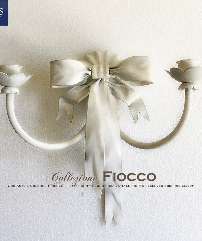 Applique Fiocco 2 luci – Tempera o smalto. Colori personalizzati