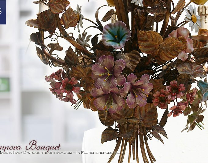 Campora Bouquet. 6 o 5 luci. Oro antico - Oro Light Copper Red