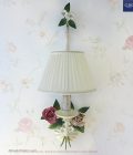 Applique Bouquet – 1 Luce. Rose e Fiori fragola.