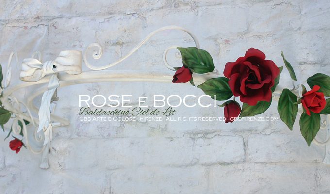 Ciel de lit Rose e Bocci. Baldacchino romantico