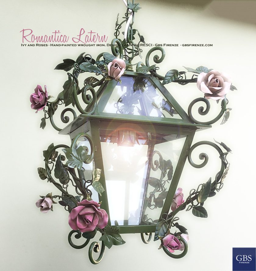 Romantica Lantern GBS Firenze Design Gianni Cresci - Versione Edera e Rose