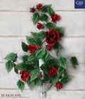 Roserosse. Applique versione a 1 e 3 luci. Rose Rosse. Ferro battuto e decorato a mano.