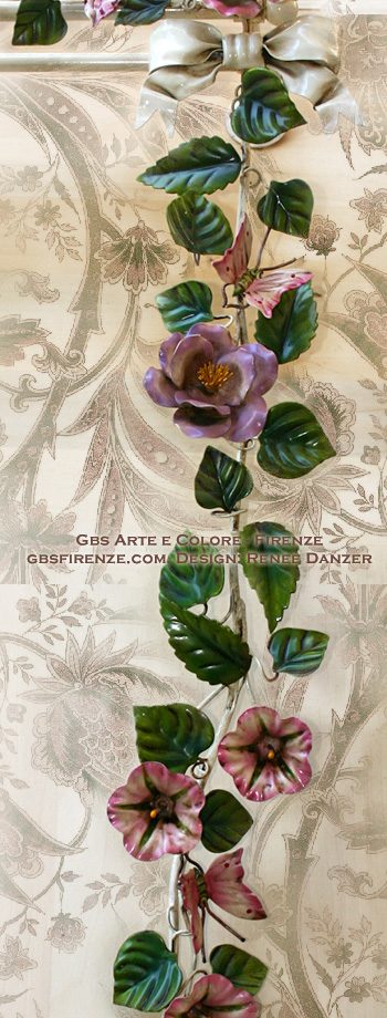 Cascata di anemoni. Asta da tenda