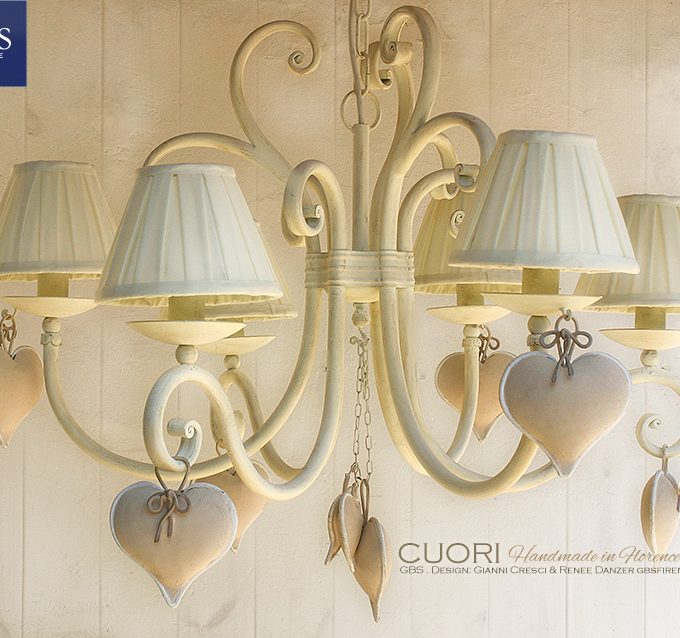 Lampadario Cuori a 6 luci