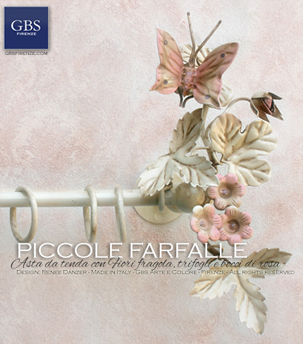 Asta da tenda Piccole Farfalle - Bastone su misura - Shop online