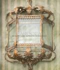 Lanterna Barocca, foglie d’acanto. Oro bianco. versione da muro. h. cm.65, ad 1 luce
