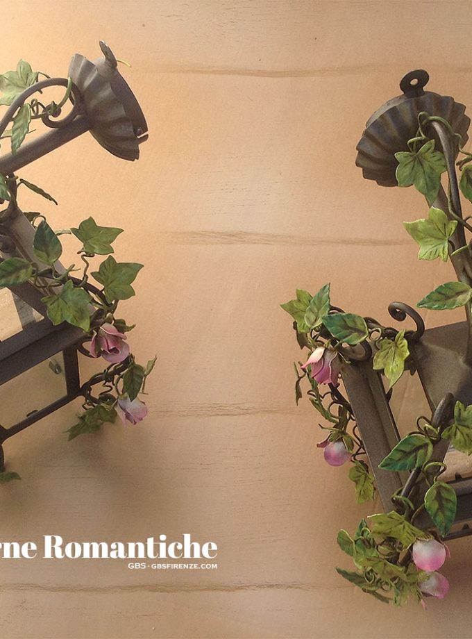 Lanterna Edera e Rose. Versione applique. Misura media