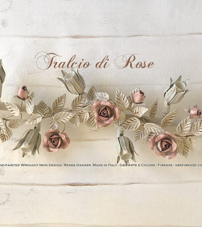 Tralcio di Rose Applique Plafoniera GBS Firenze n.6 punti luce