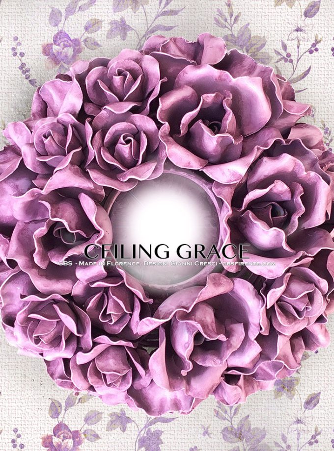 Celing Grace. Plafoniera di Rose. Design Gianni Cresci