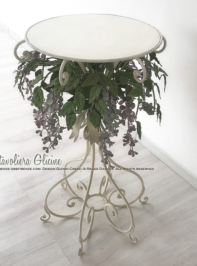 Portavoliera. Tavolino Glicine