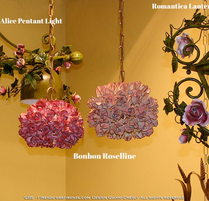 Bonbon Roselline. Sospensione. Pendant Light