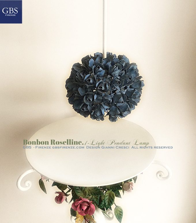 Bonbon Roselline. Sospensione a 1 Luce. Con catena o stelo rigido