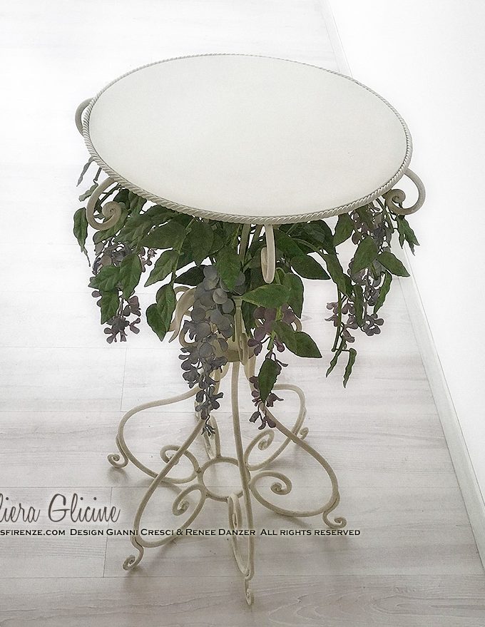 Portavoliera. Tavolino Glicine