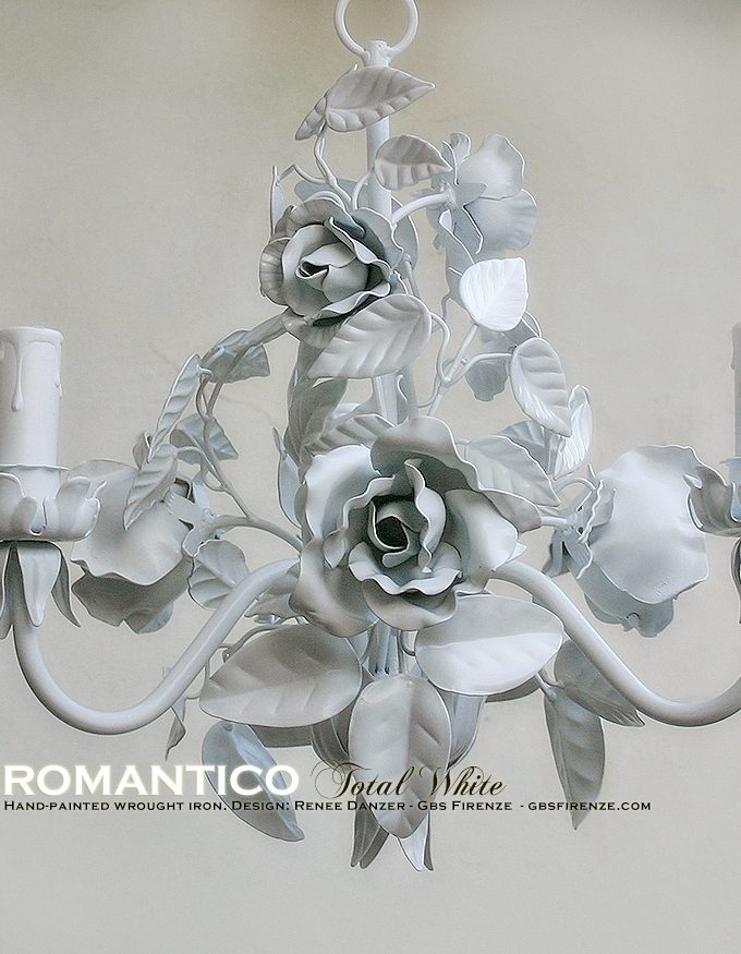 Romantico a 3 Luci. Total White. Smalto Bianco