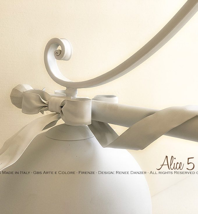 Alice 5 Fiocchi. Lampadario Sospensione. Tempera